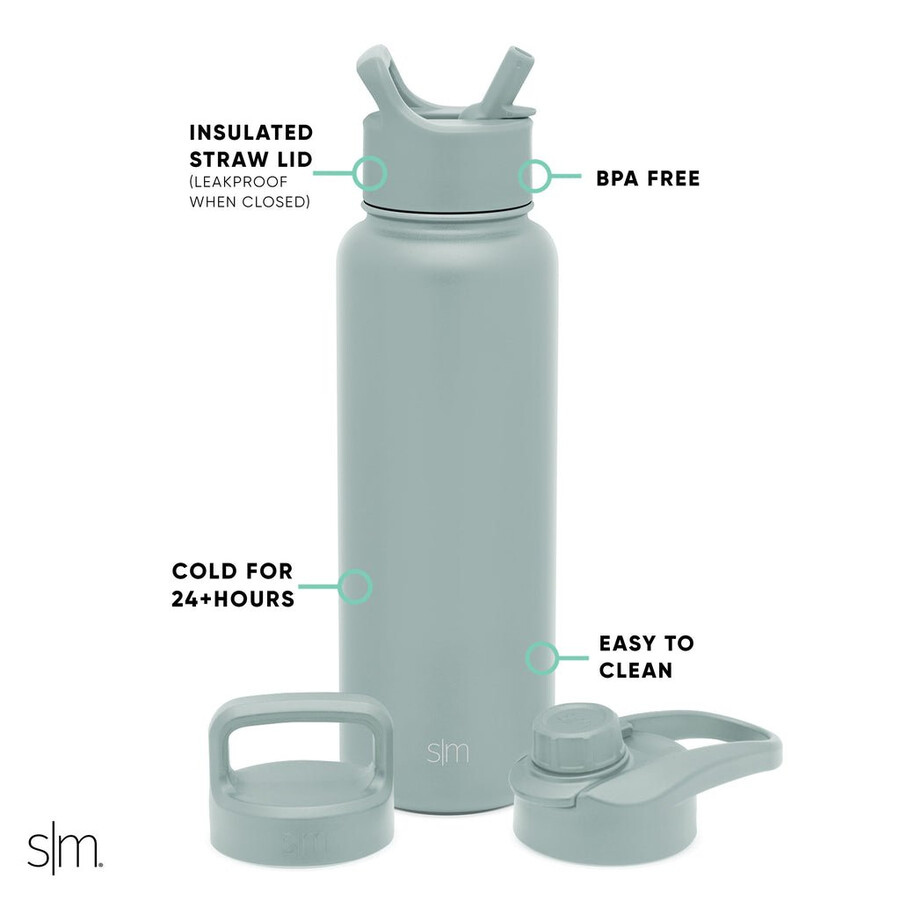 summit vattenflaska med sugrörslock sugrörslock och handtagslock