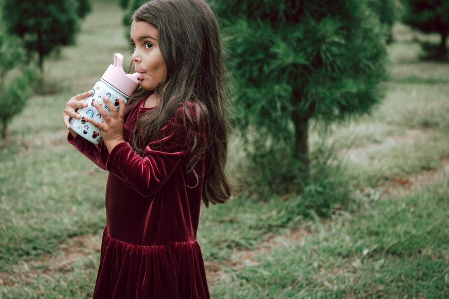 summit kids vattenflaska med sugrörslock