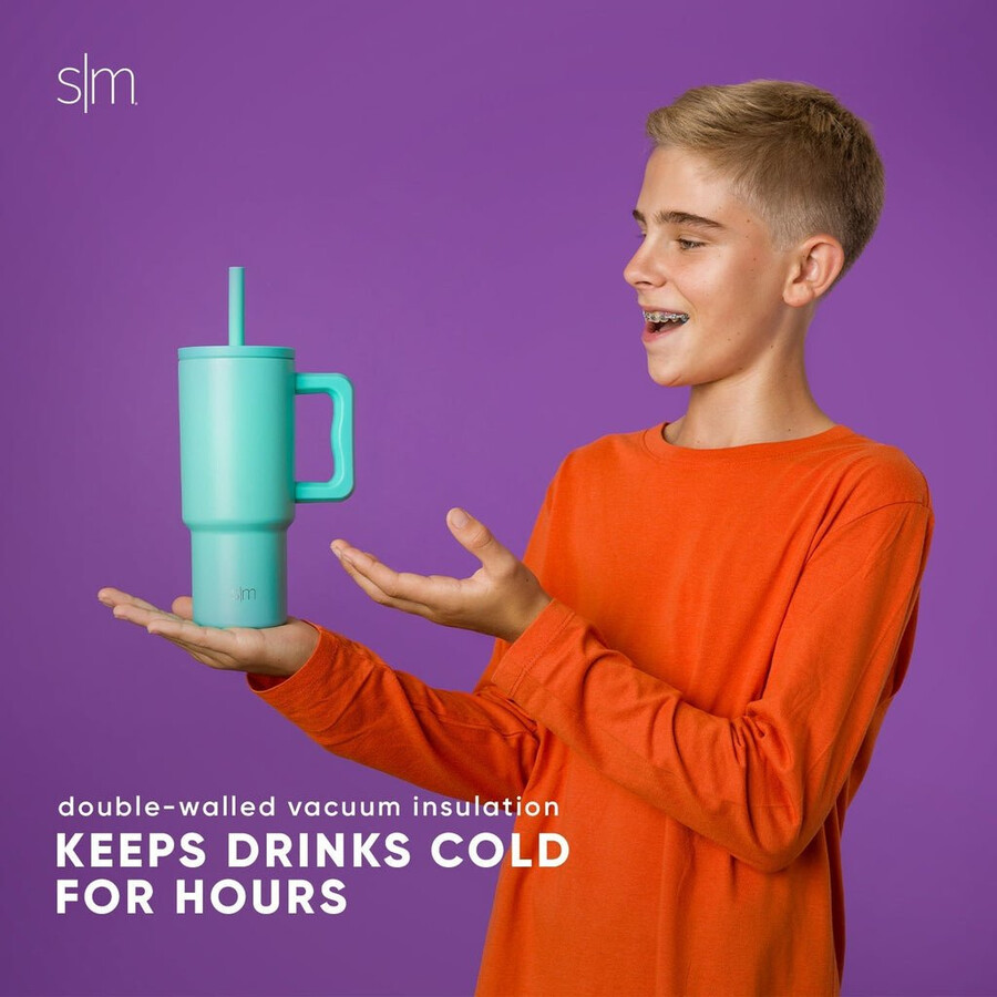 trek kids-mugg med silikonlock för sugrör